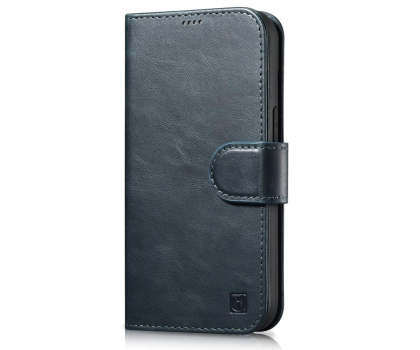 Etui do telefonów iCarer Wallet Case Oil Wax do iPhone 14 Pro (Anti-RFID) niebieski 6975092686071